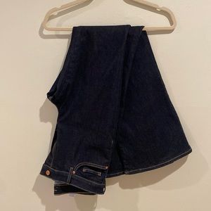 Banana Republic high-rise flare dark wash denim jeans